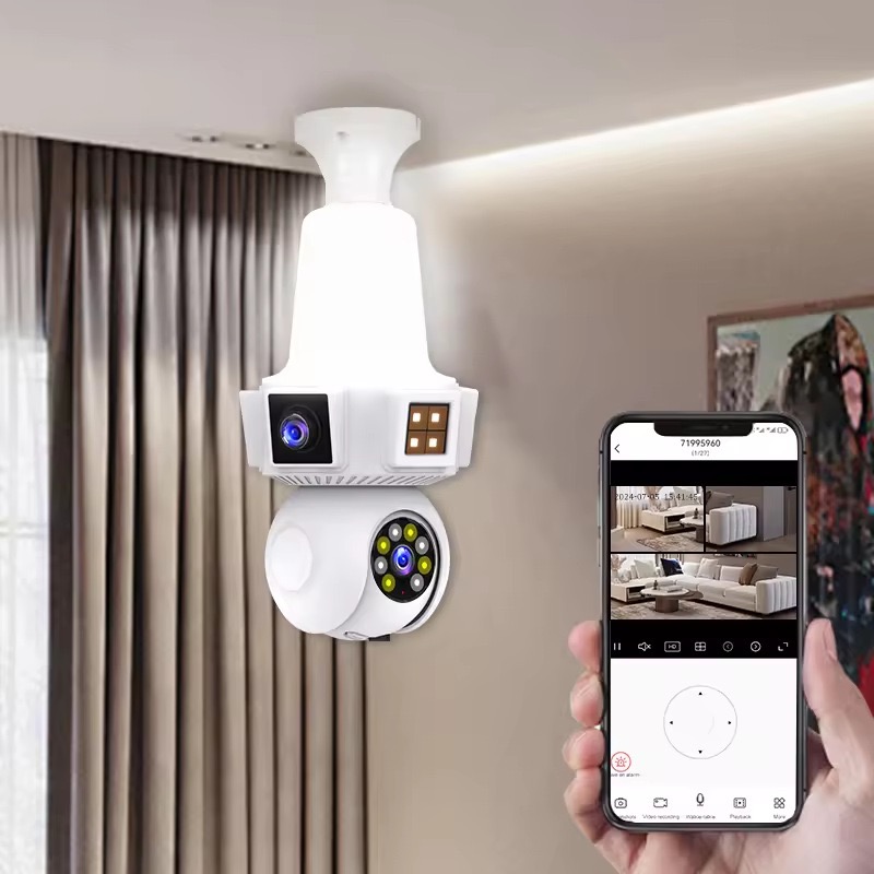 Home Security Flood Lights - Camera IP Dome PTZ không dây