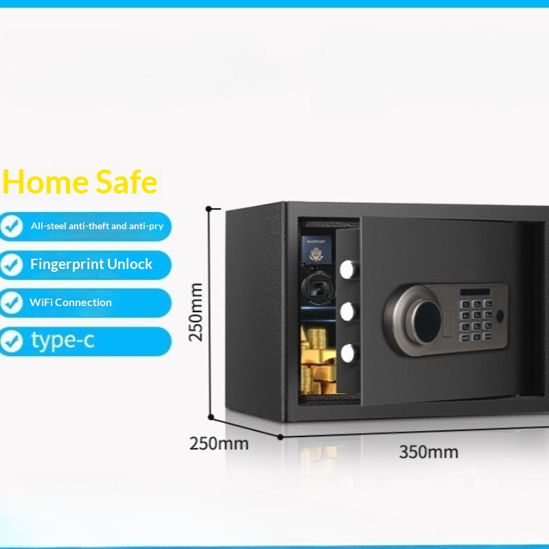 Electronic Password Safe 25cm  - đánh giá và giá Home Security Box