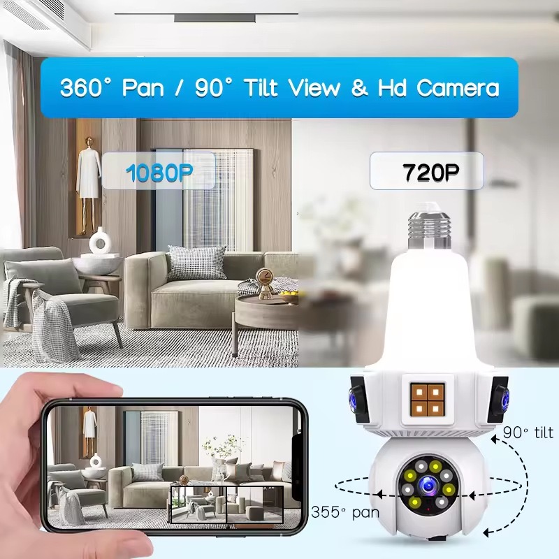 Camera IP Dome PTZ không dây 6 - đánh giá và giá Home Security Flood Lights